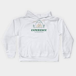 experience the mountain mountain biking Kids Hoodie